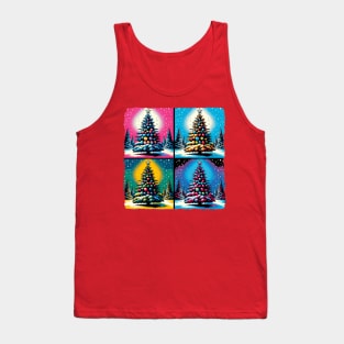 Tinsel Twist: Pop Art's Festive Fir - Christmas Tree Tank Top